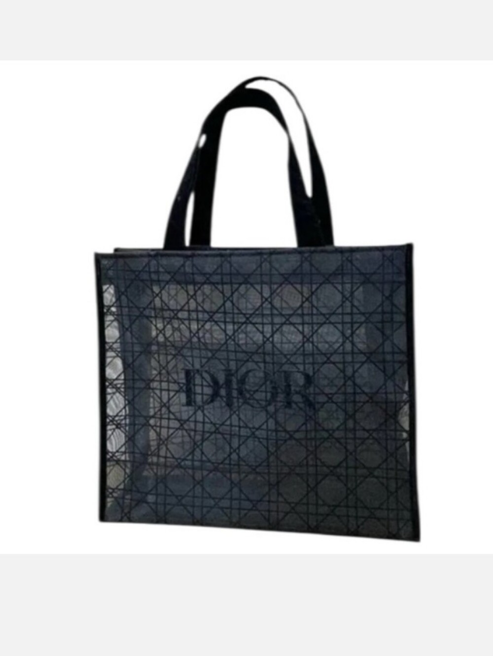 Dior VIP Black Mesh Tote Bag